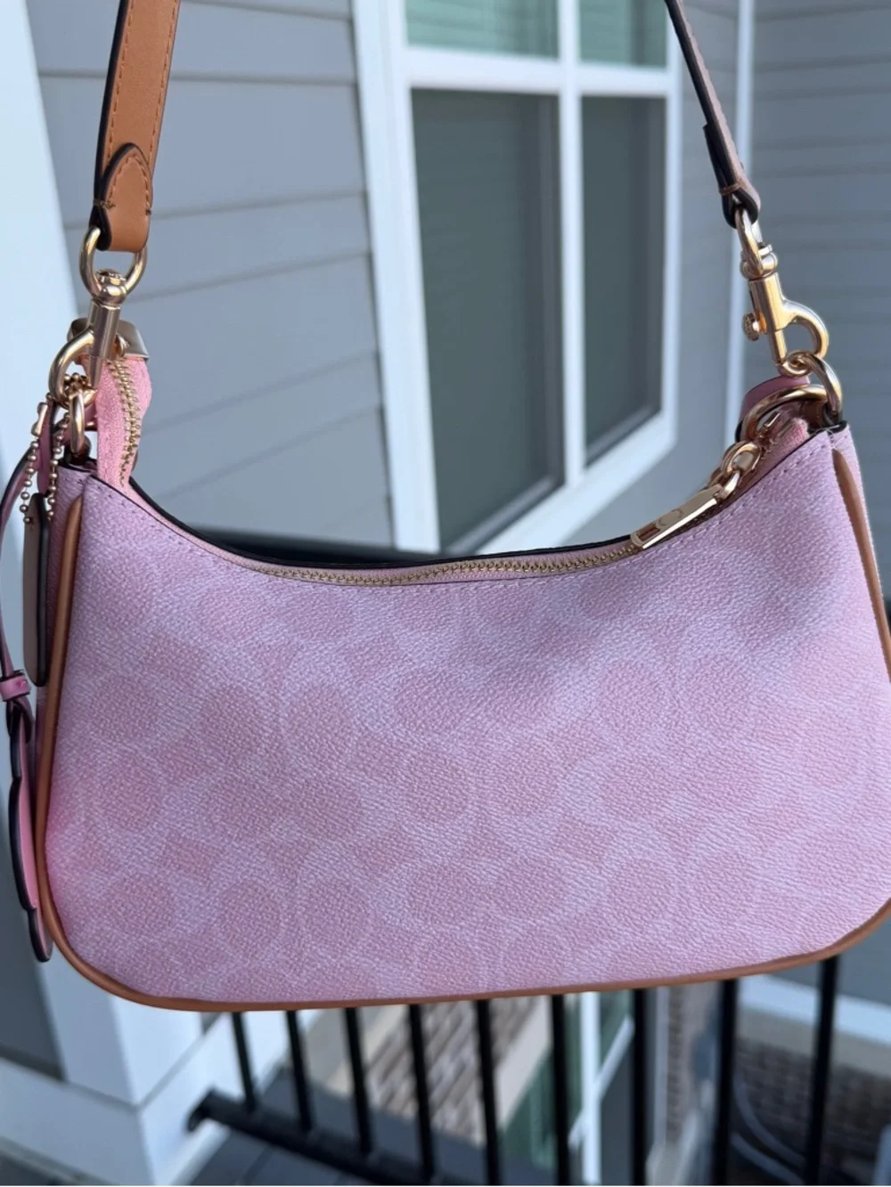 Coach Powder Pink Teri Shoulder Bag - Picture 4 of 8